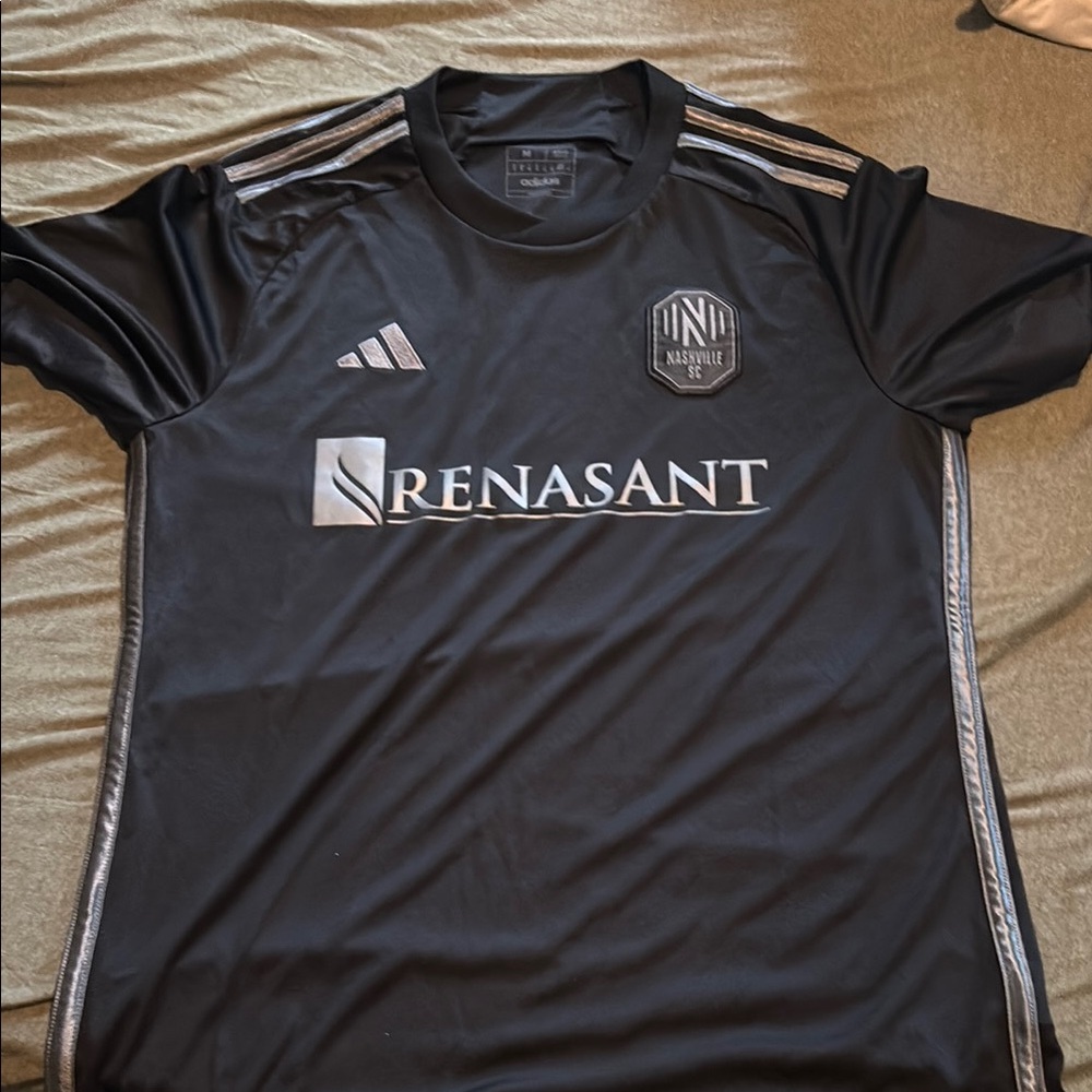 Adidas Black Soccer Jersey with Team Crest